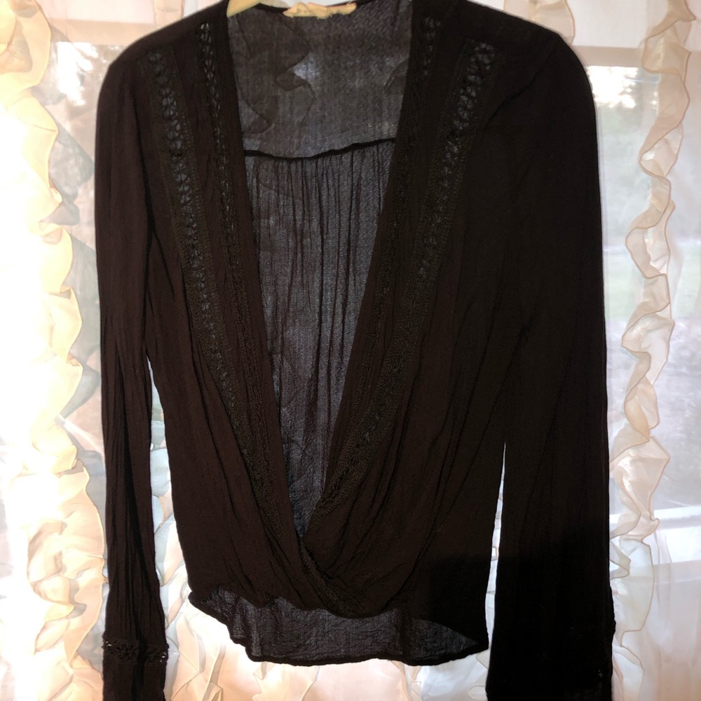 Black top can be paired with a bandeau